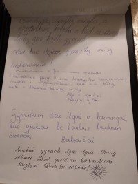 Linkėjimai bendruomenei