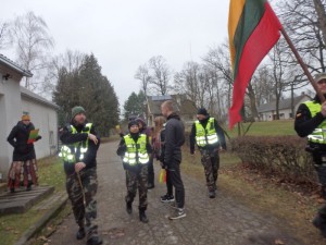 Pasiruošimas žygiuoti į renginį